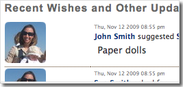 Add wishes by email